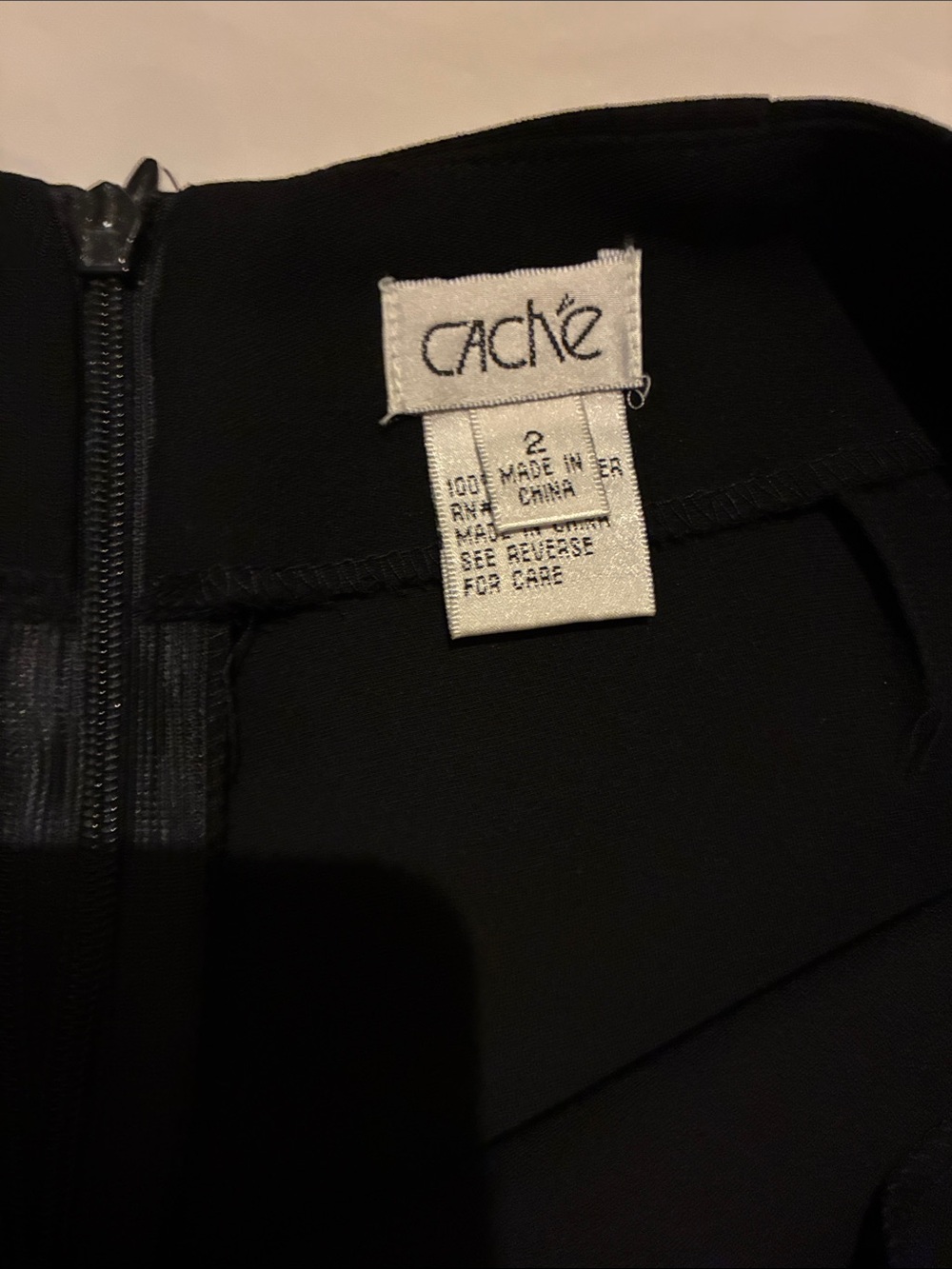 Cache Black Wide-Leg Pants with Pink Floral Appliqué and open back top - Picture 16 of 16